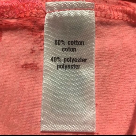 Maurices Women’s Cotton Blend  Tie Dye Texture Hot Pink Neón Short Sleeve Top M - Picture 4 of 10